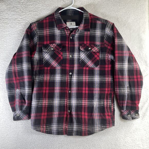 Legendary Whitetails Plaid Flannel Mens Medium Shacket Red Buffalo Lined Jacket - Picture 1 of 16